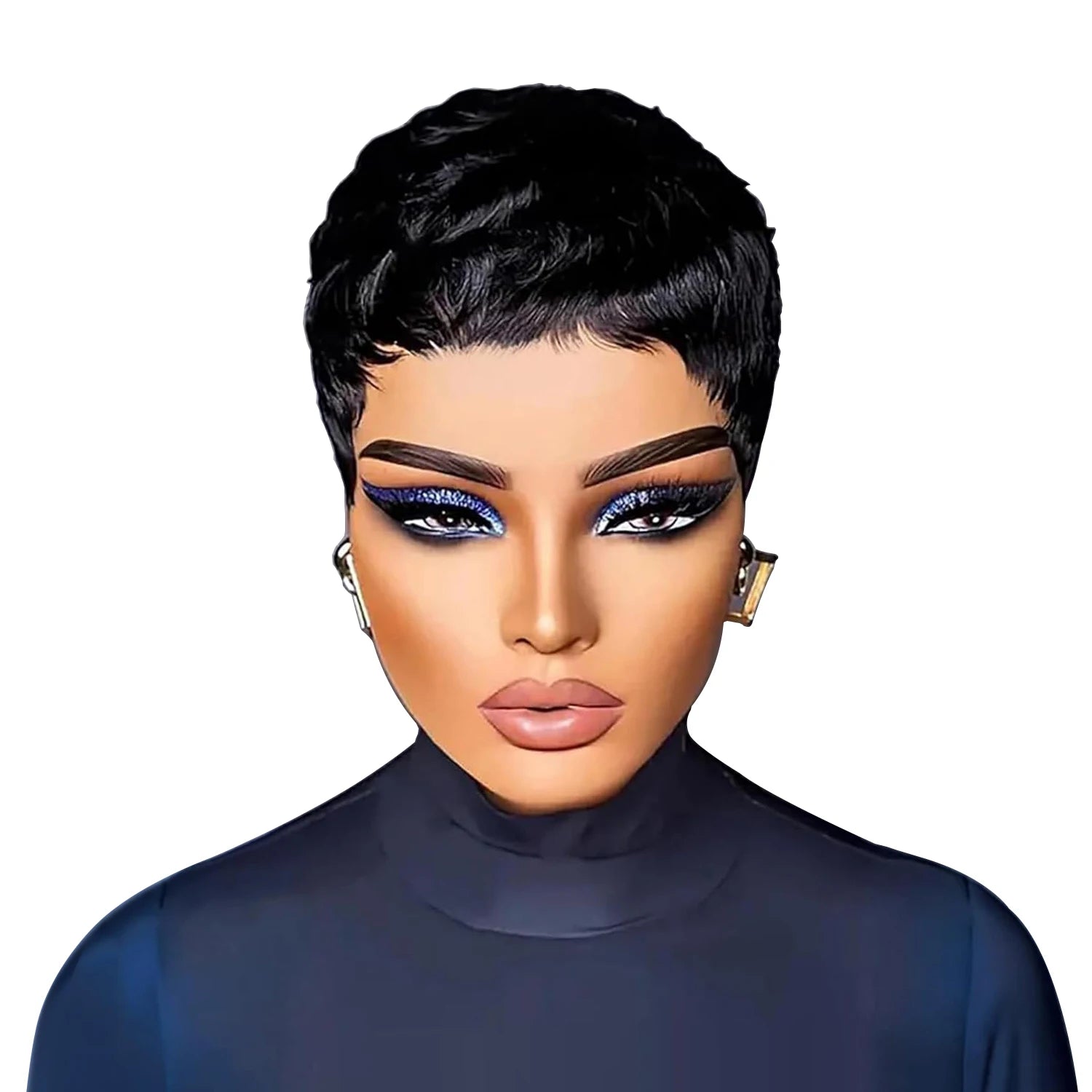 Brazilian Remy Human Hair Pixie Cut Wigs Short Prepluck Wig Cheap Full Machine Made Human Hair Wigs For Black Women Pixie Wigs