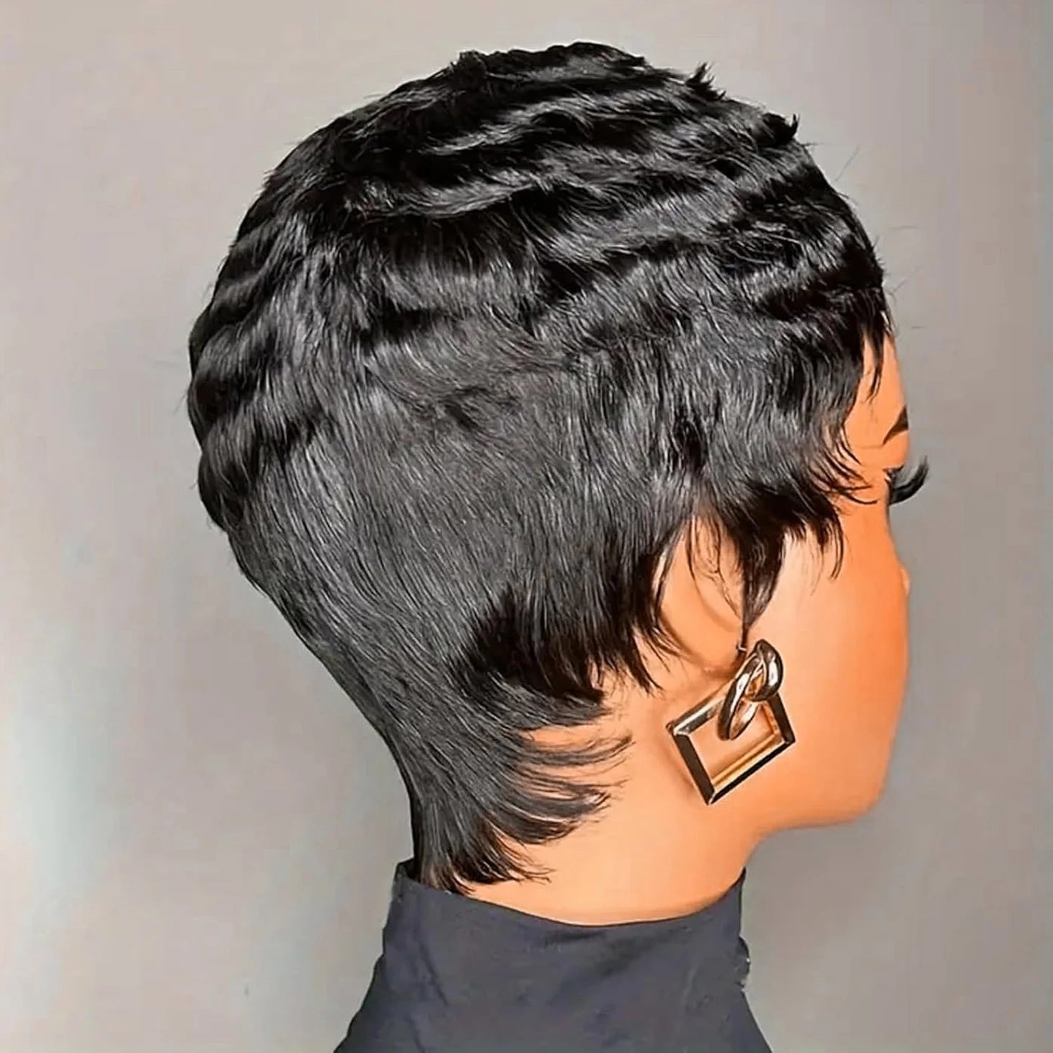 Brazilian Remy Human Hair Pixie Cut Wigs Short Prepluck Wig Cheap Full Machine Made Human Hair Wigs For Black Women Pixie Wigs