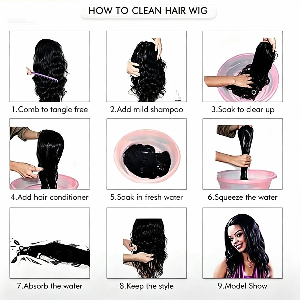 13x4 Brazilian Human Hair Wear and Go 200 Density Straight 13x6 Hd Lace Frontal Wigs Natural Black Pre Plucked with Baby Hair