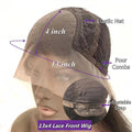 Balayaga Brown Blonde Highlight Human Hair Silk Top Wigs Brazilian Bleached Knots Glueless 13x6/360 Lace Frontal Human Hair Wigs