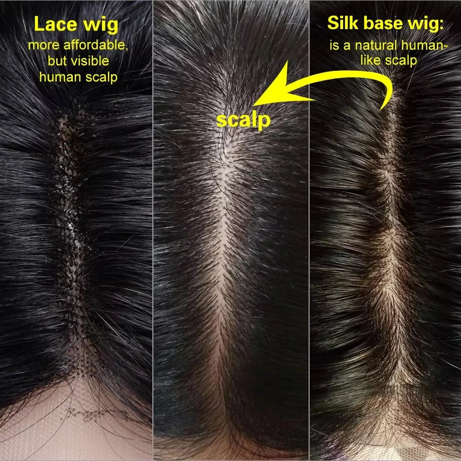 Brazilian Hair 6x6 Silk Top Full Lace Human Hair Wig Bone Straight Pre Plucked Glueless Silk Base Full Lace Wig With Baby Hair