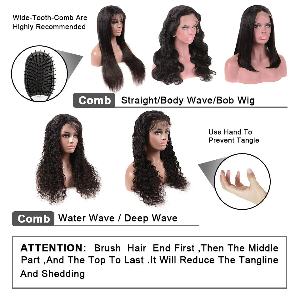 Short Bob Headband Wigs Brazilian Human Hair Wig With Headband  For Women Full Machine Made Straight Bob Human Hair Wigs