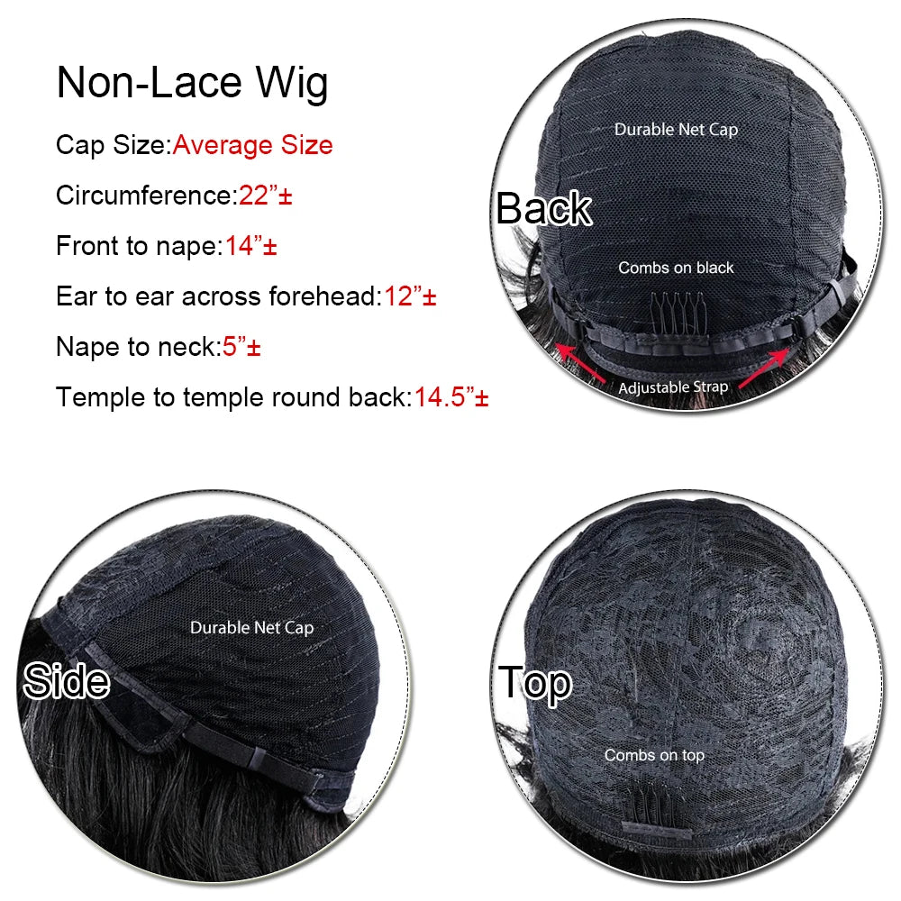 Brazilian Remy Human Hair Pixie Cut Wigs Short Prepluck Wig Cheap Full Machine Made Human Hair Wigs For Black Women Pixie Wigs