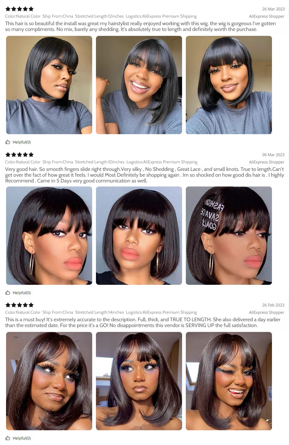 Bob Wig With Bangs Human Hair Bone Straight Brazilian Short Bob Wigs Human Hair For Women Ready To Wear Natural Black Color