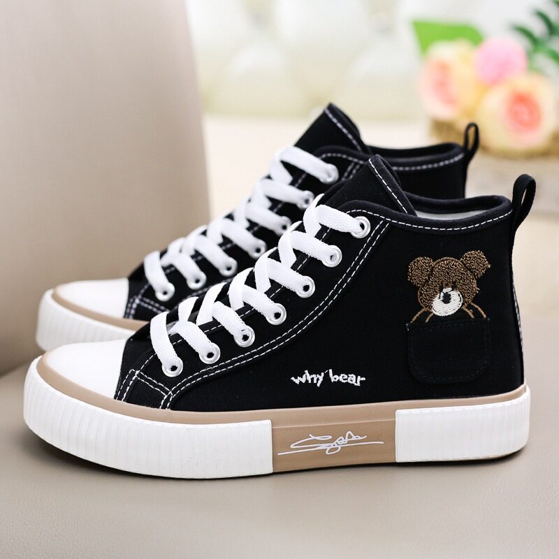 Women Casual Canvas Sneakers with Thick Sole